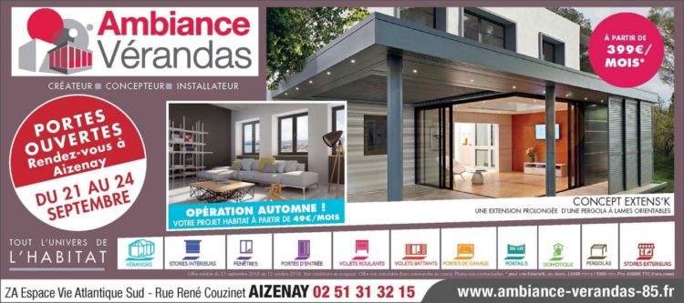 Ambiance Vérandas, portes ouvertes à Aizenay